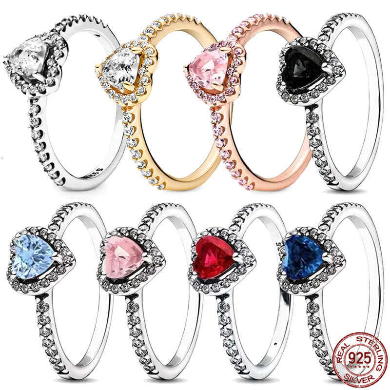 S Hot selg Sterg Sier classic shiny heart-shaped ring simple urious charm women's jewelry commemorative gifts