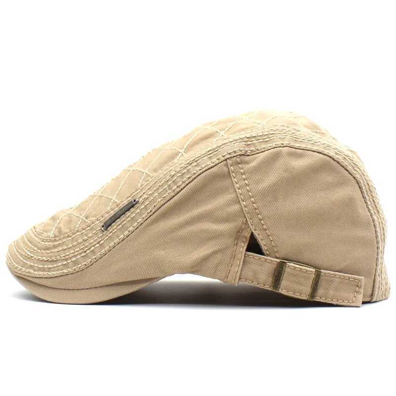 2022 New Mens Casual Newsboy Hat Spring and Autumn Retro Beret Hat Wild Casual Hats Unisex Wild Octagonal CapX240919