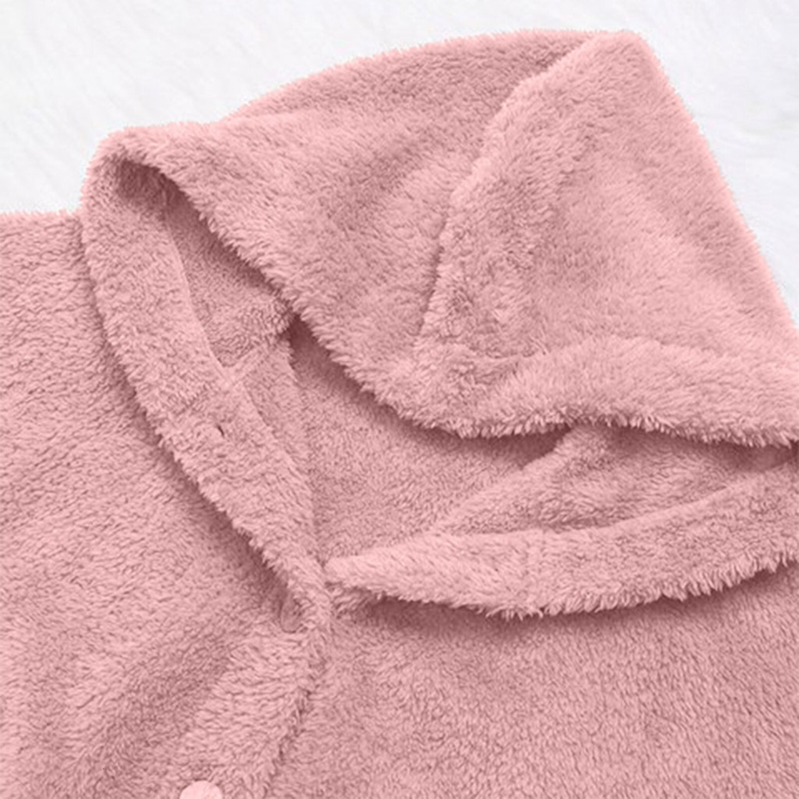 Women's Winter Fashion Plush Pocket Irregular Long Sleeve Keep Cat Ears Warm Coat
