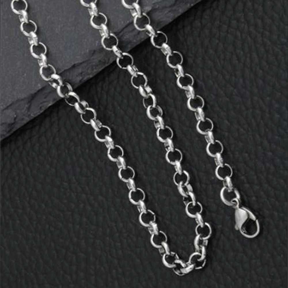 Fashion New Width 2mm-5mm Stainless Steel Round Pearl Chain Necklace DIY Jewelry Bracelet Necklace Dropship WholesaleX240919