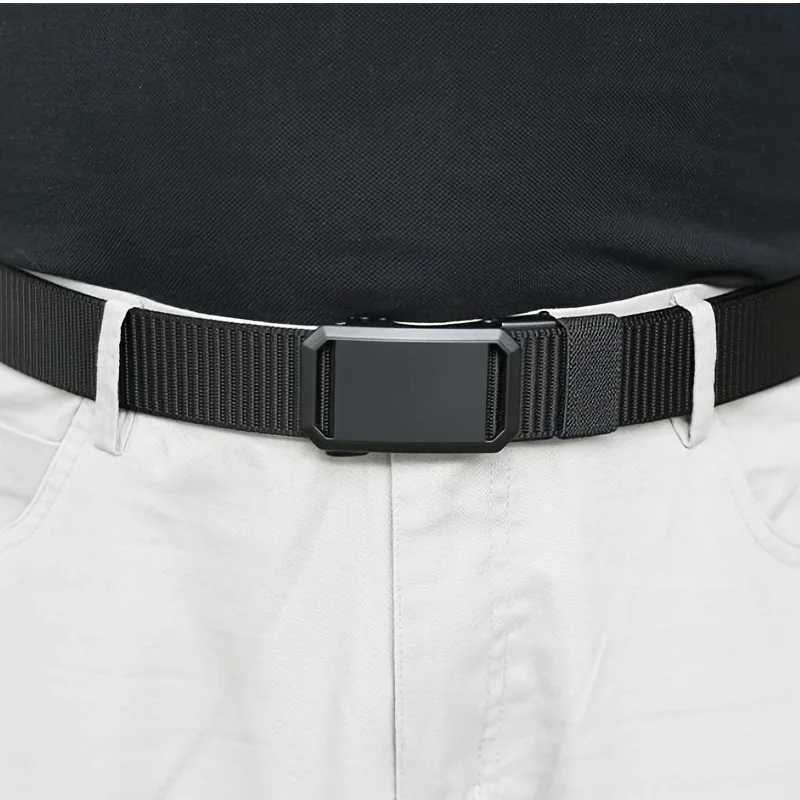 New automatic buckle straps canvas tactical workwear casual outdoor military training pants straps W240920