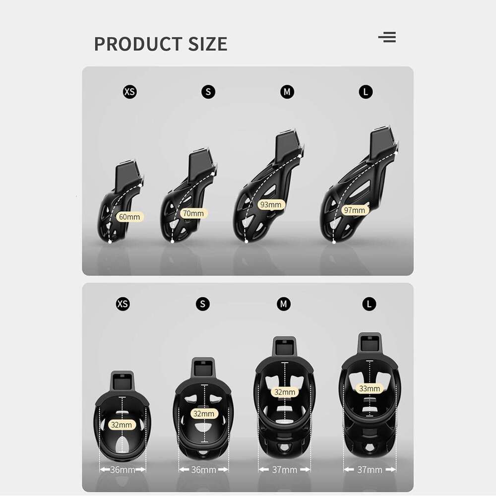 4 Sizes Lightweight Ventilation Chastity Cage Small Male Penis Cage Smooth KG Cock Cage Sex Toy for Men