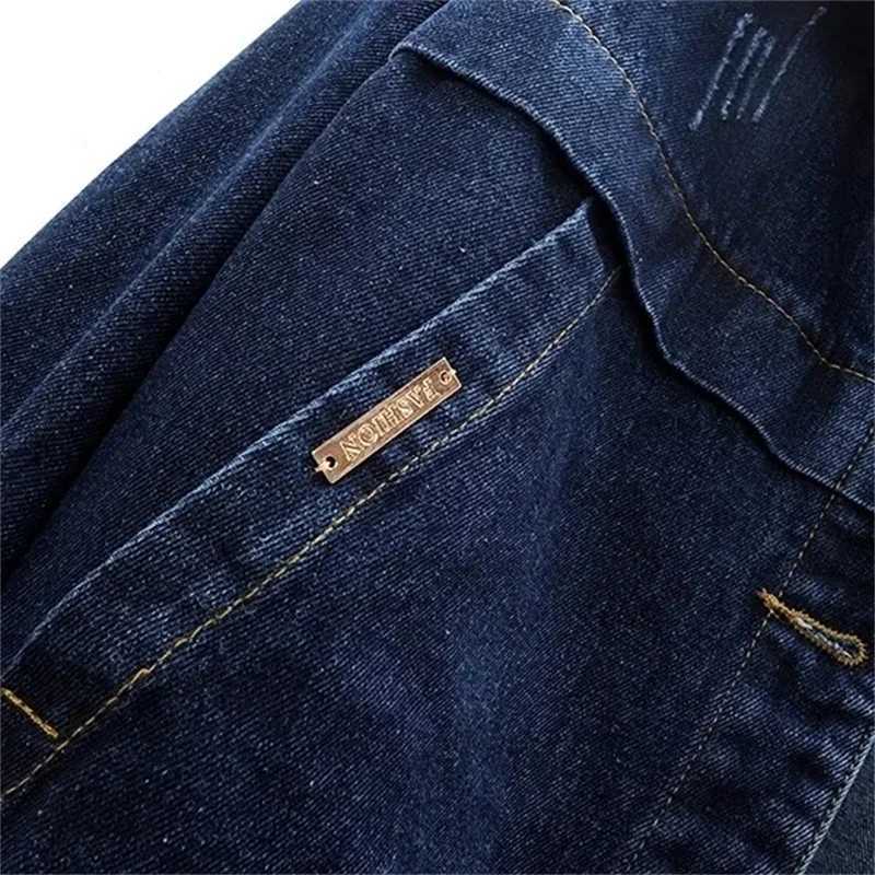 2024 New Vintage Women Jacket Autumn Denim Jackets Long Sleeve Blue Jeans Coat Turn-down Collar Outwear Bomber JacketX240920