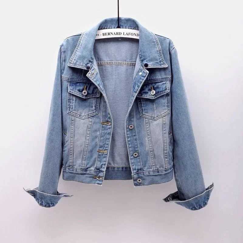 Women Denim Cost Hooded Single Breasted Button Jackets Patchwork Outerwear Cardigan Pockets High Street Warm Solid Slim FitX240920