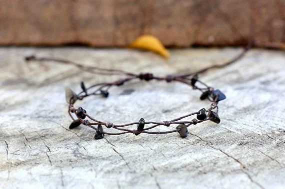 Simple Amethyst Adjustable Anklet Y240920