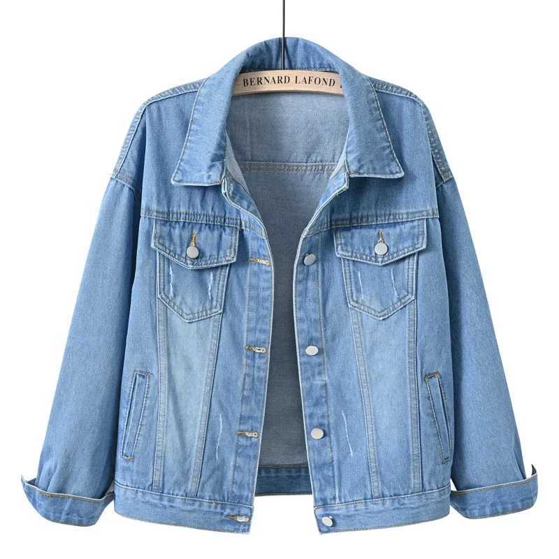 2023 Spring autumn New Denim Jacket Women Casual Tops Short Coat Female color Jean Jackets Cotton Loose Outerwear Woman TopsX240920