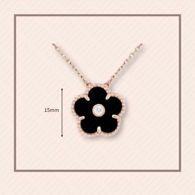 dia sier jewelry for women Rose Gold Chains Classic Stainless Steel necklaces pendant designer clover necklace tiktokfashion