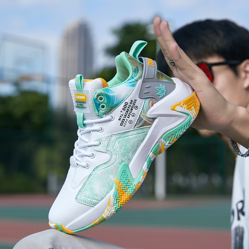 Cool Basketball Shoes Men's Comfortable Breathable Padded Non-Slip 2024 New Outdoor Fitness Sports Fashion Running Shoes