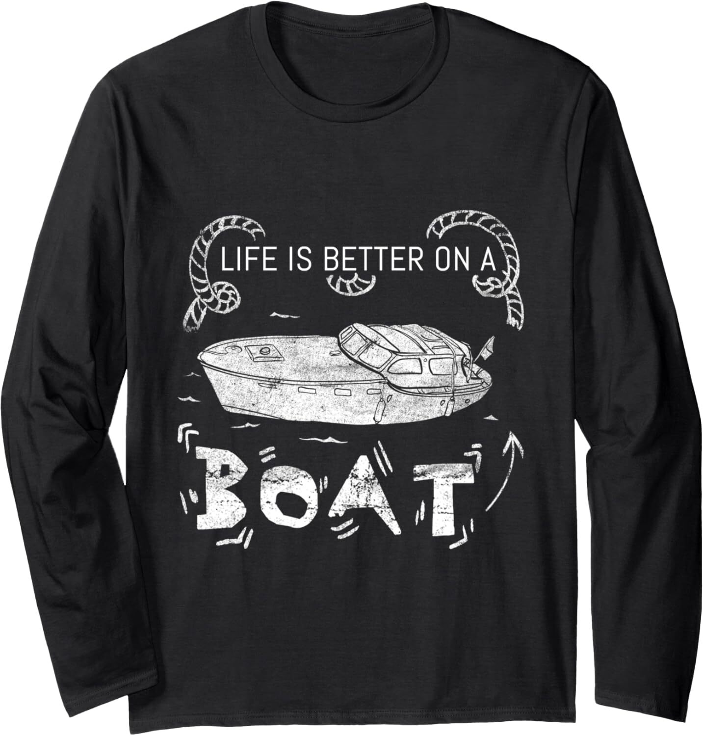 Long Sleeve Shirts for Men sweatshirt Life Is Better On A Boat Funny Cool Holiday Gift Long Sleeve Tee Streetwear Casual tops clothes
