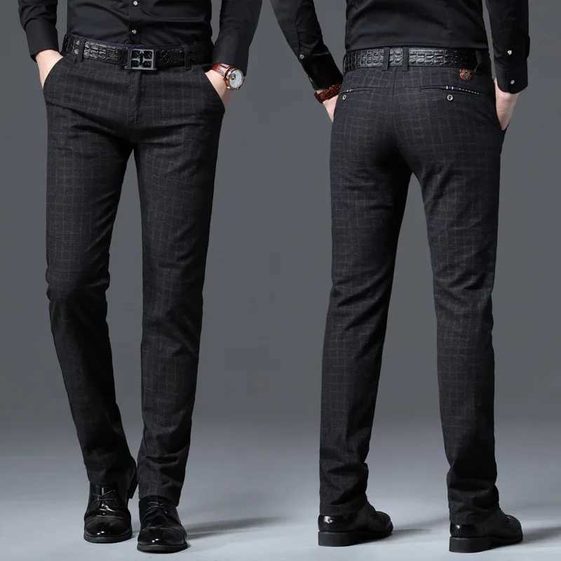 2022 Spring/Autumn New Mens Casual Pants High Quality Brand Business Pants Mens Clothing Cotton Formal Mens Casual Pants W240919