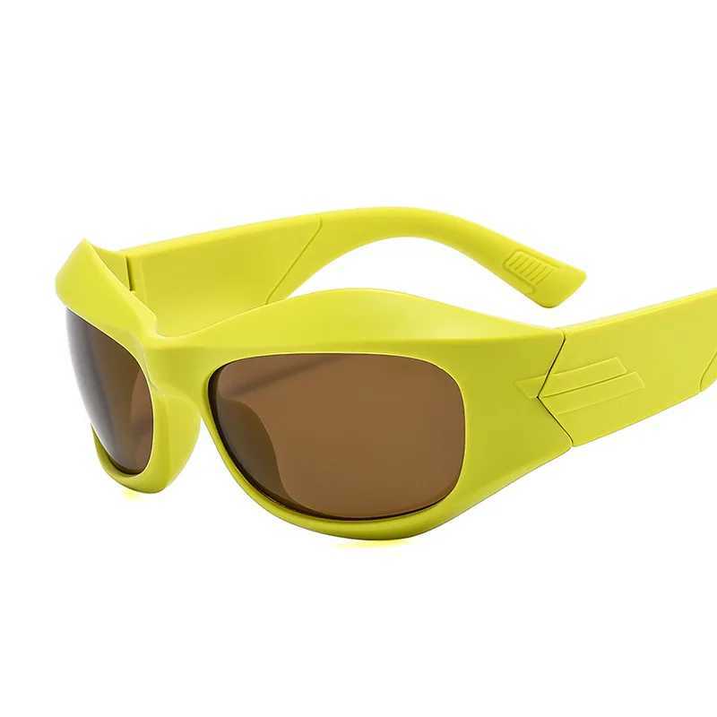 Trend Steampunk Sunglasses Women Men Fashion Sun Glasses Punk Female Y2K Mirror Goggle Shades Eyeglasses UV400X240920