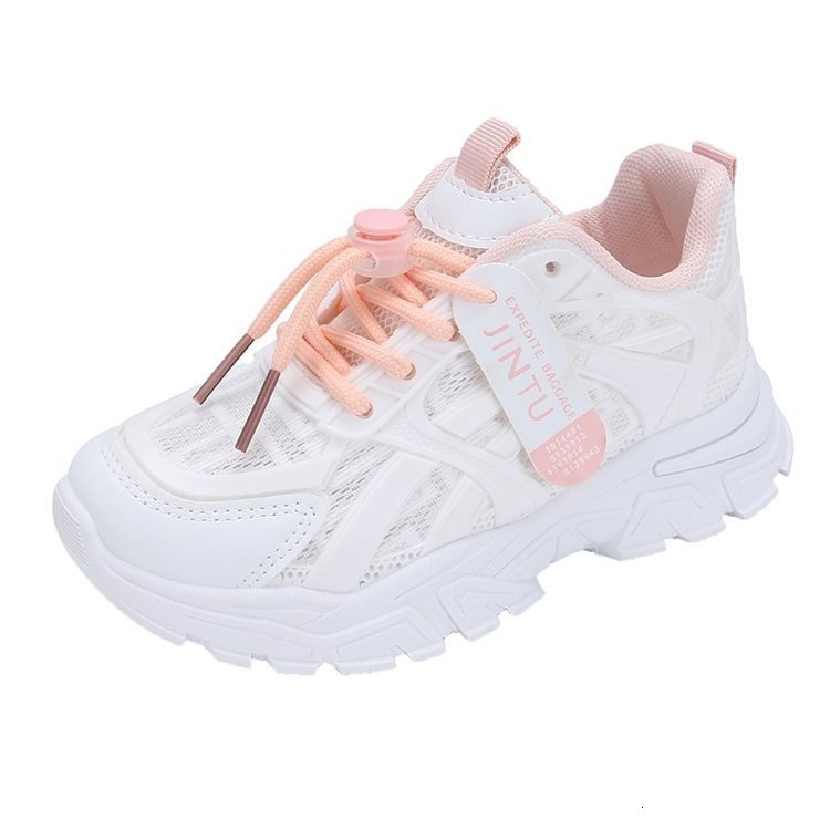 Boys Girls Sports New 2023 Spring/Summer Comfortable and Breathable Running Little White Student Children's Shoes