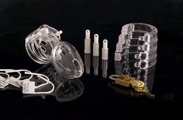 Clear Plastic CB6000 Male Chastity Device Sex Toy Penis Cage Bondage Lock For Male