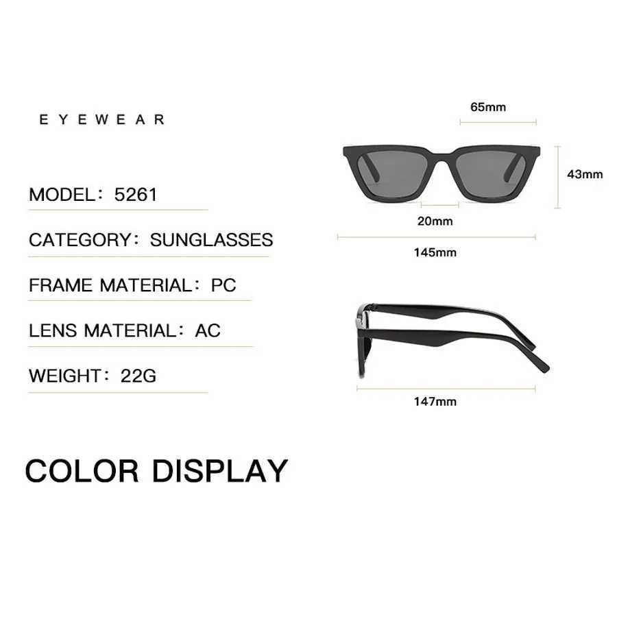 Womens Sexy Sunglasses Manufacturer Custom Designer Shades Retro Square Cat Eye Sun Glasses SunglassesX240920