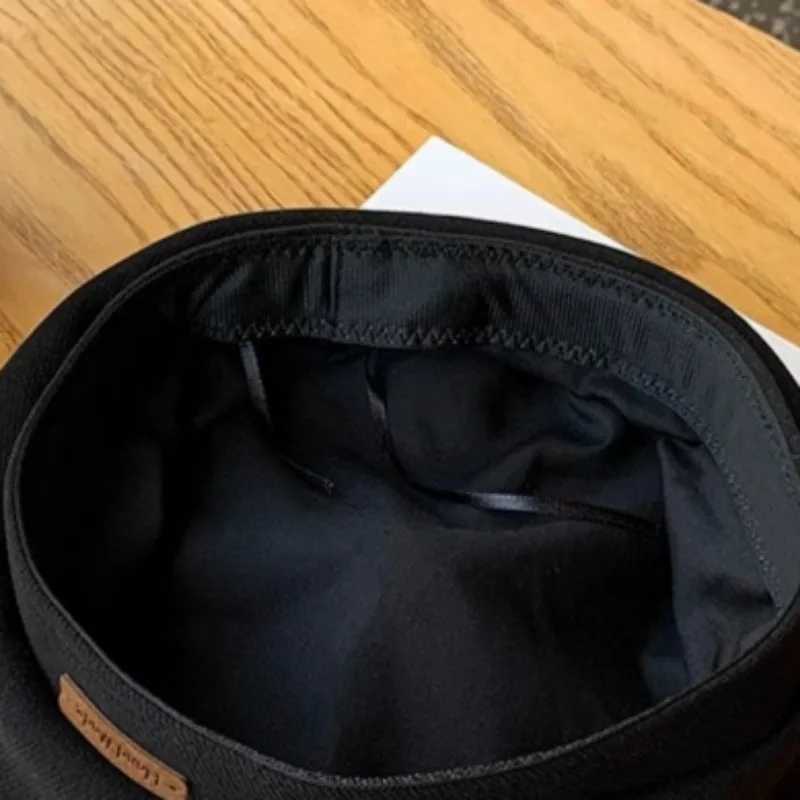 Retro Elegant Women Woolen Beret Female Cold Autumn Handmade Berets Khaki Black Artist Hat Girls Winter Delicate Texture CapX240919