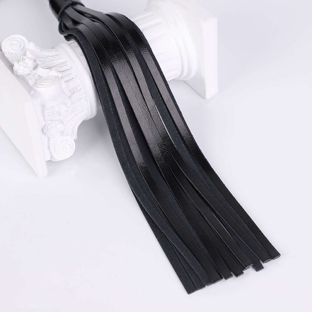 Sex toys SM props Retro leather whips Wine red cowhide sex whips Alternative adult sex toys