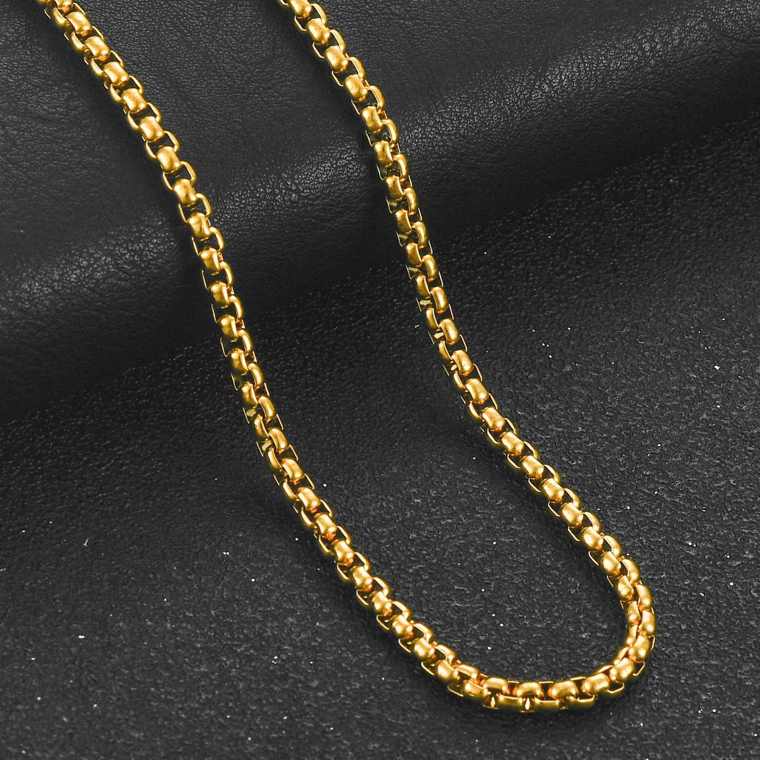 2/3/4/5mm Box Chain Fashion Stainless Stee Chain Men Necklace Pendant Necklace Jewelry Gift For WomenX240919