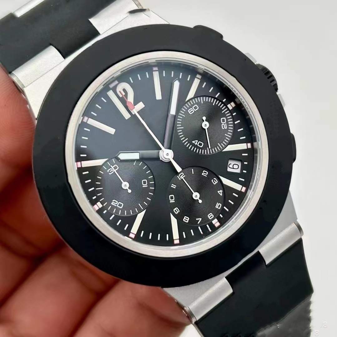 New Men's Luxury Aluminum watch 44mm quartz VK movement chronograph function watch, ceramic bezel, sapphire glass AAA Business casual watch