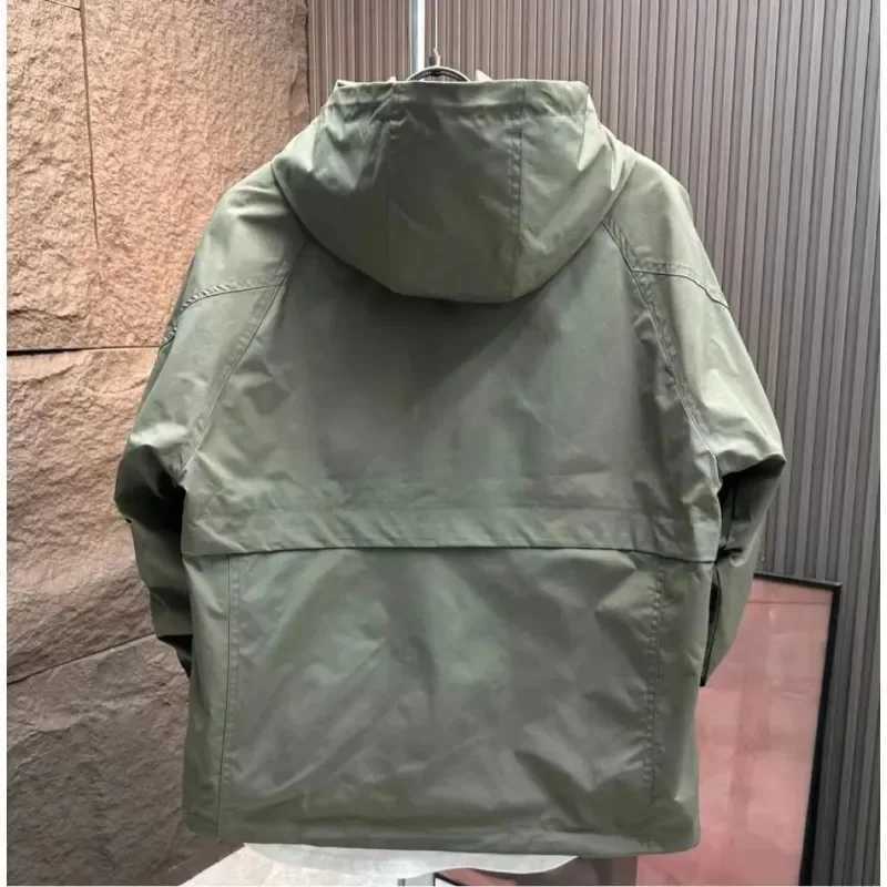 Spring Autumn Men Windproof jacket Waterproof thick coat personality customization Fleece Outdoor Sports Hiking Jacket M240919