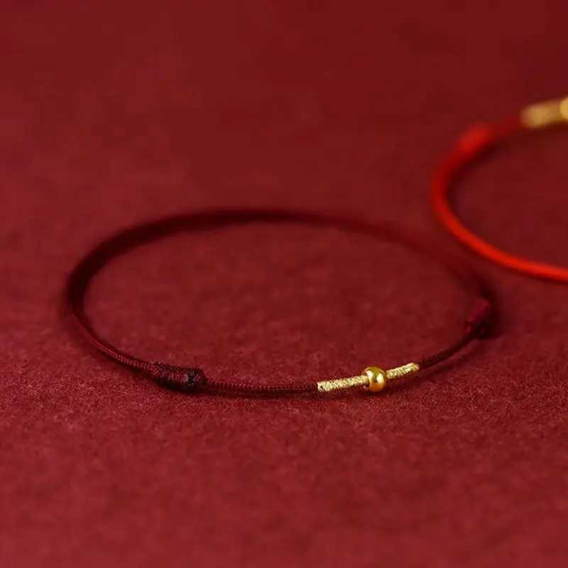 Creative Fashion Handmade Bracelet Red Rope Lucky Bangle Women Men Lovers Best Friends Lucky Bracelet Anklet Y240920
