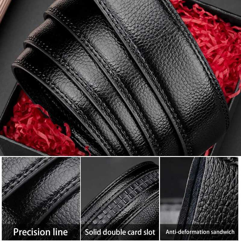 Mens fashion denim strap formal style strap automatic buckle more durable strap suitable for business work pants jeans daily wear W240920