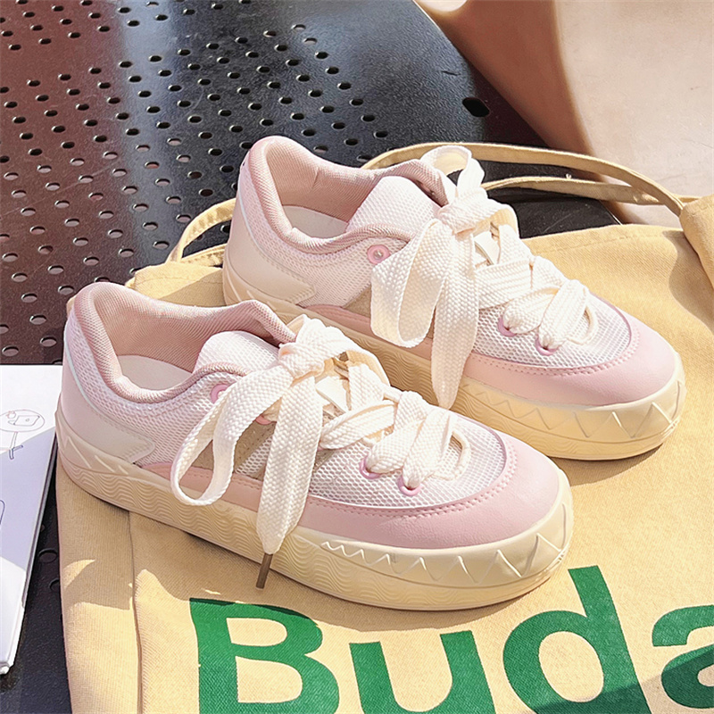2025 new Mesh Breathable Flats Woman Vulcanized Platform Summer Sports Female Lace Up Sneakers Shoes Casual 2023 NEW bf3a