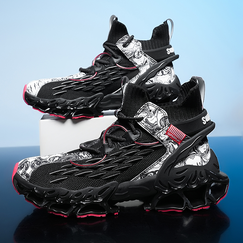 2025 new Street High Men Comfy Blade Sneakers Shock Absorption High-top Sock Sports Brand Design Walking Shoes Male Footwear 9777 -top