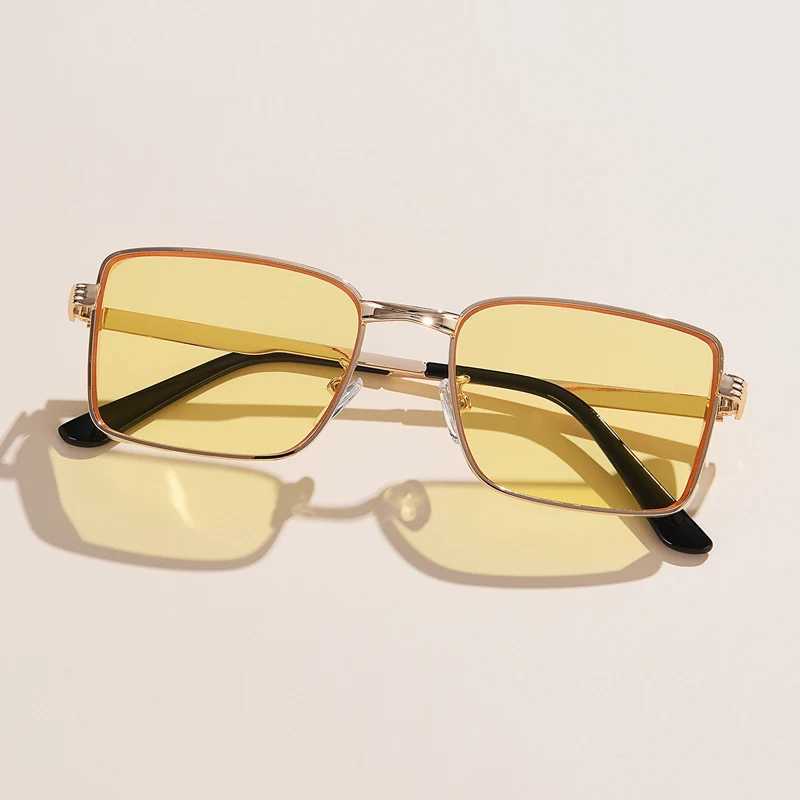 Classic Square Steampunk Sunglasses Luxury Brand Designer Men Women Retro Rectangle Punk Metal Frame Sun Glasses UV400X240920