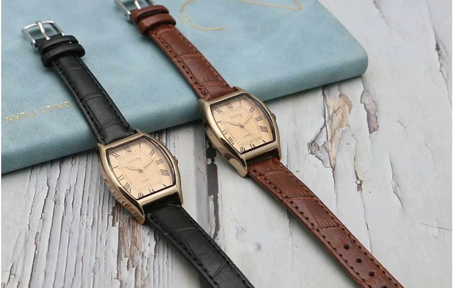New Retro Wristwatches for Women Alloy Case High Quality Leather Strap Large Numerical Dial Waterproof Elegant Ladies Watch GiftX240920