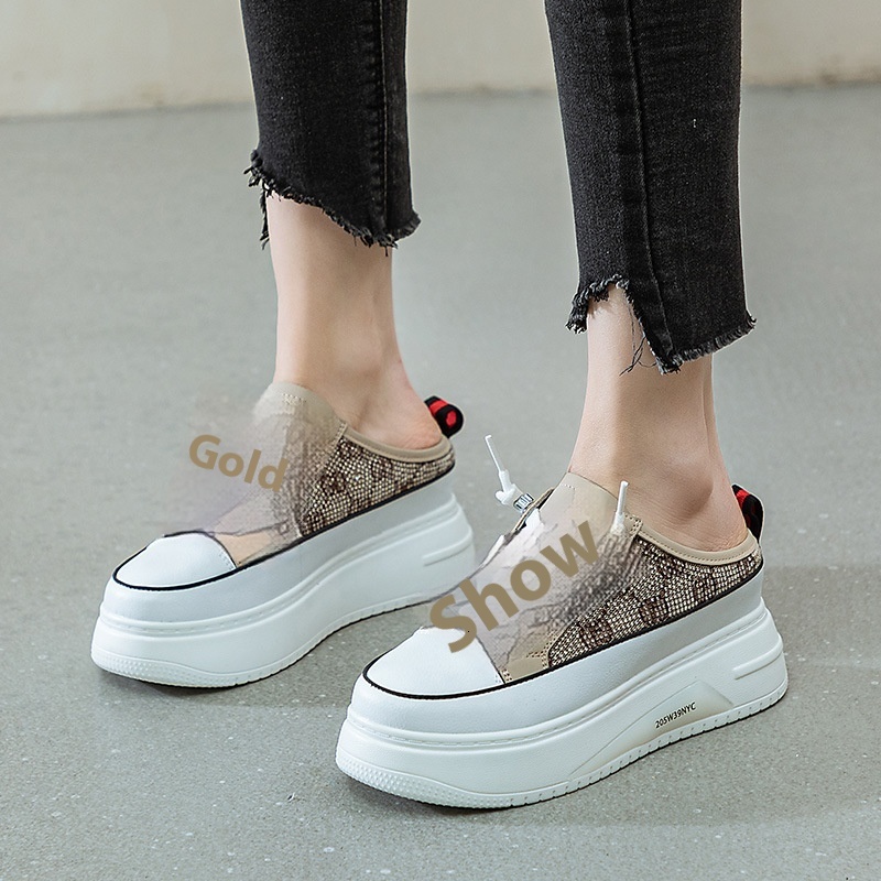 Water dia toe cap half slippers for wearing outside, 2024 summer new style small fragrant women's shoes, sponge cake thick sole without heel