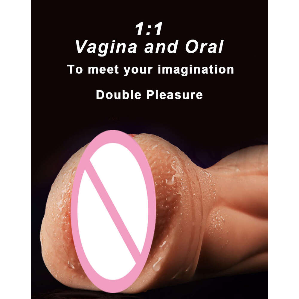 3D Realistic Vagina Masturbator Oral Mouth Aircraft Cup pocket Pussy Intimate Deep Throat Double Hole Sex Toy for Men