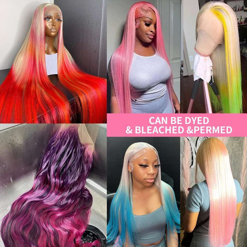 613 Honey Blonde Straight 13x4 HD Transparent Front Wig 28 30 32 Inch 13x6 Lace frontal Human Hair Wigs Brazilian For Women