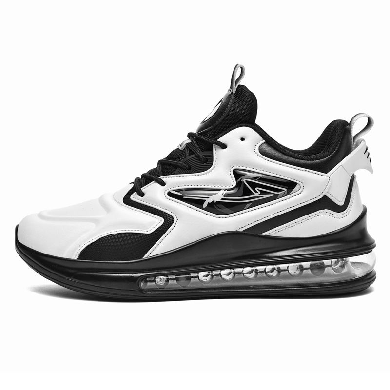 2024 Autumn/Winter New Men's Super Fiber Leather Face Trendy Wear resistant Anti slip Half Air Cushion Warm Casual Shoes