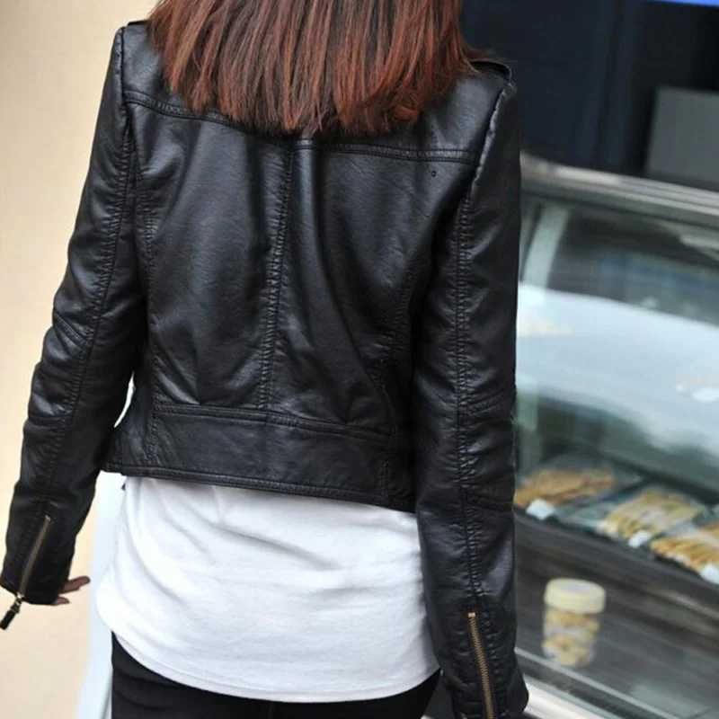 Summer Thin Leather Coats Short Cool Leather Jacket Slim Fit Casual Solid Color Fashion Motorcycle Black JacketsX240919