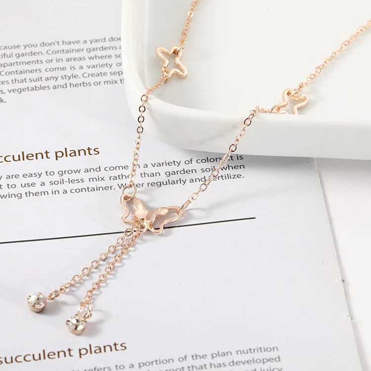 24+5cm Butterfly Pendant Anklets Foot Chain Summer Beach Shell Leaf Leg Bracelet for Women Girl Charms Barefoot Sandals Jewelry Y240920