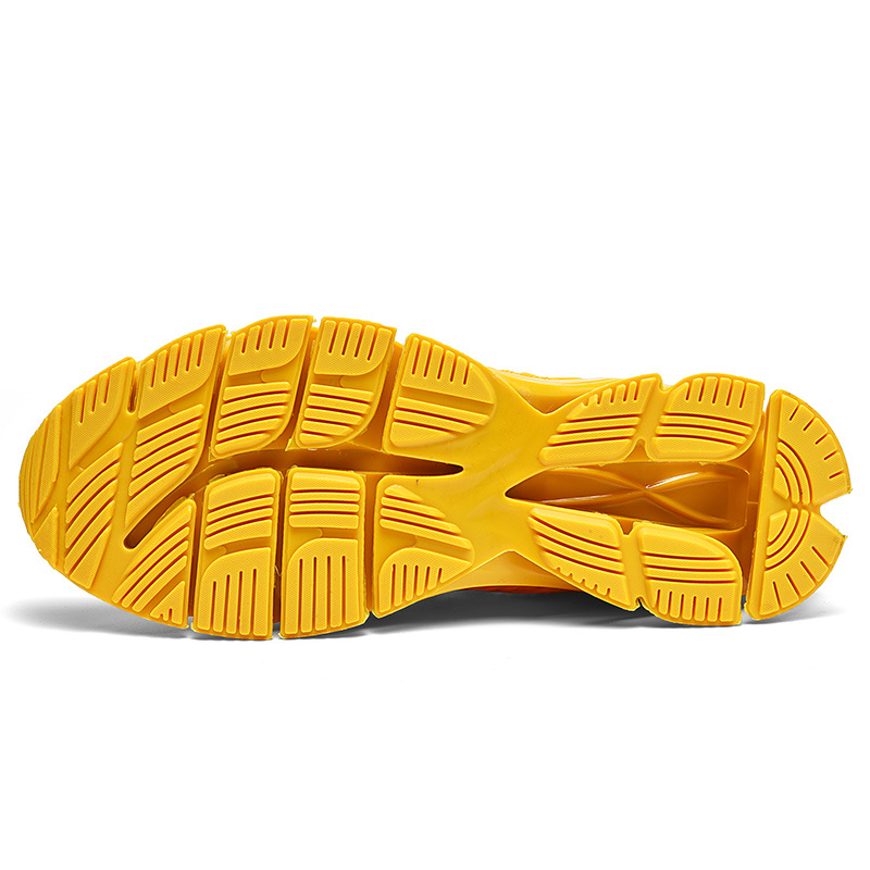 2025 new Yellow Trending Casual Summer Breathable Running Men Gym Sports Shoes Trainers Platform Sneakers Male ea07