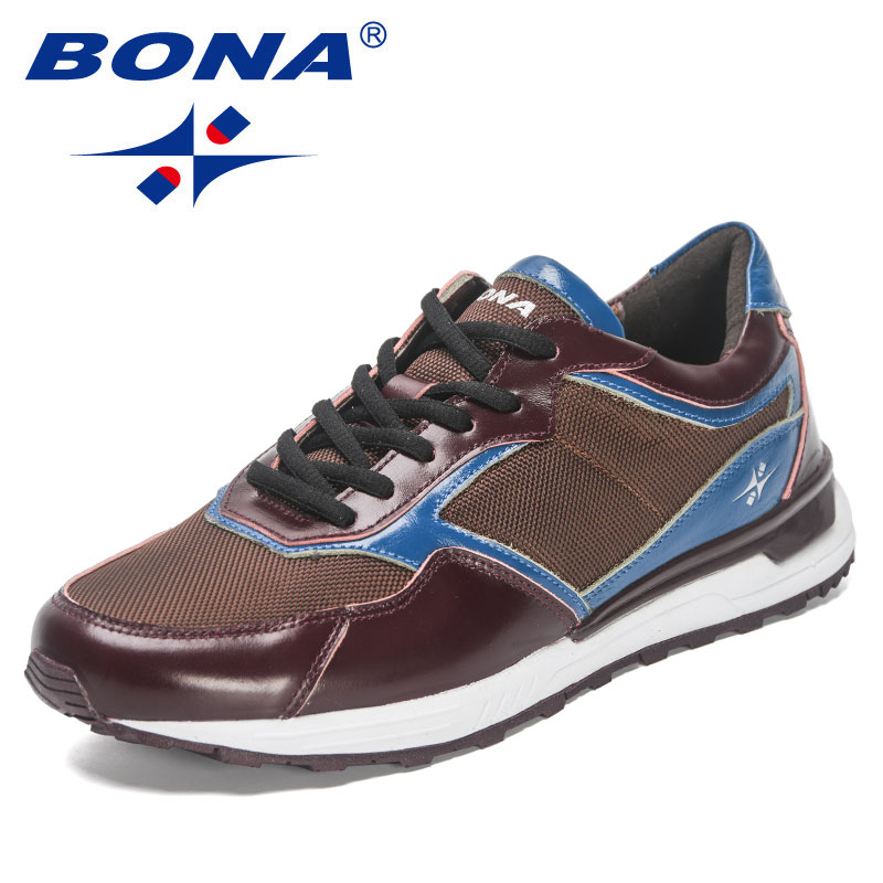 2023 BONA New New Designers Non-slip Outdoor Walking Shoe Lace-up Trendy Sneakers Men Breathable Casual Running Shoes Man Manscu 213a s scu