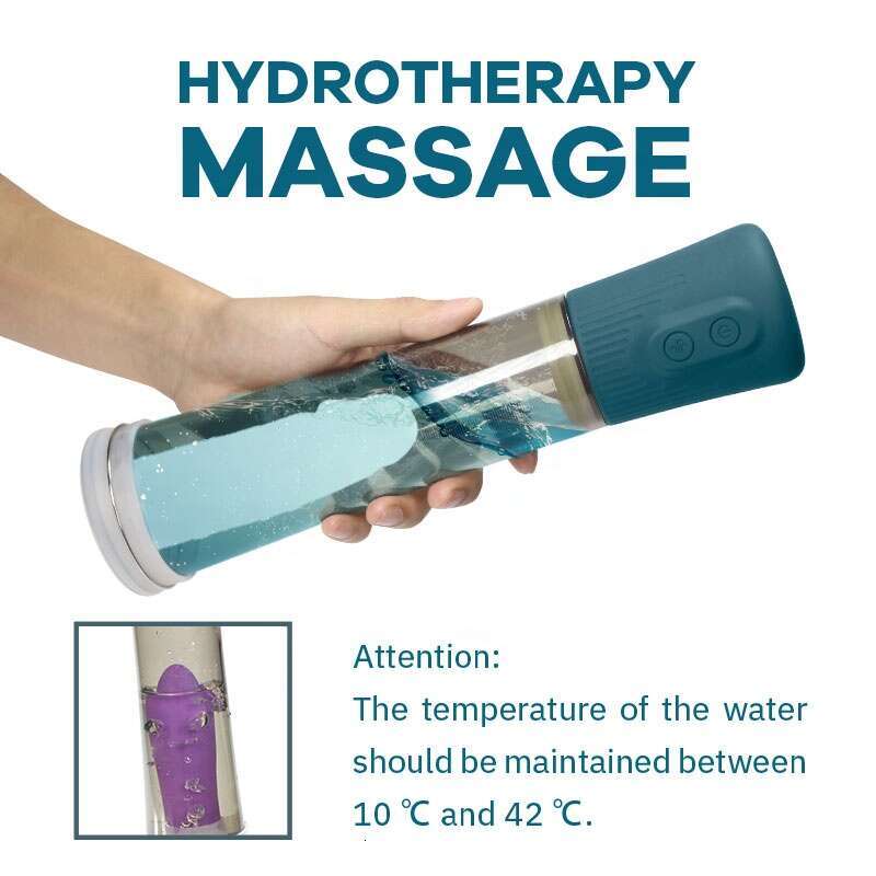 New design waterproof electric auto hydro sex toys warm water enlargement penis pump for men