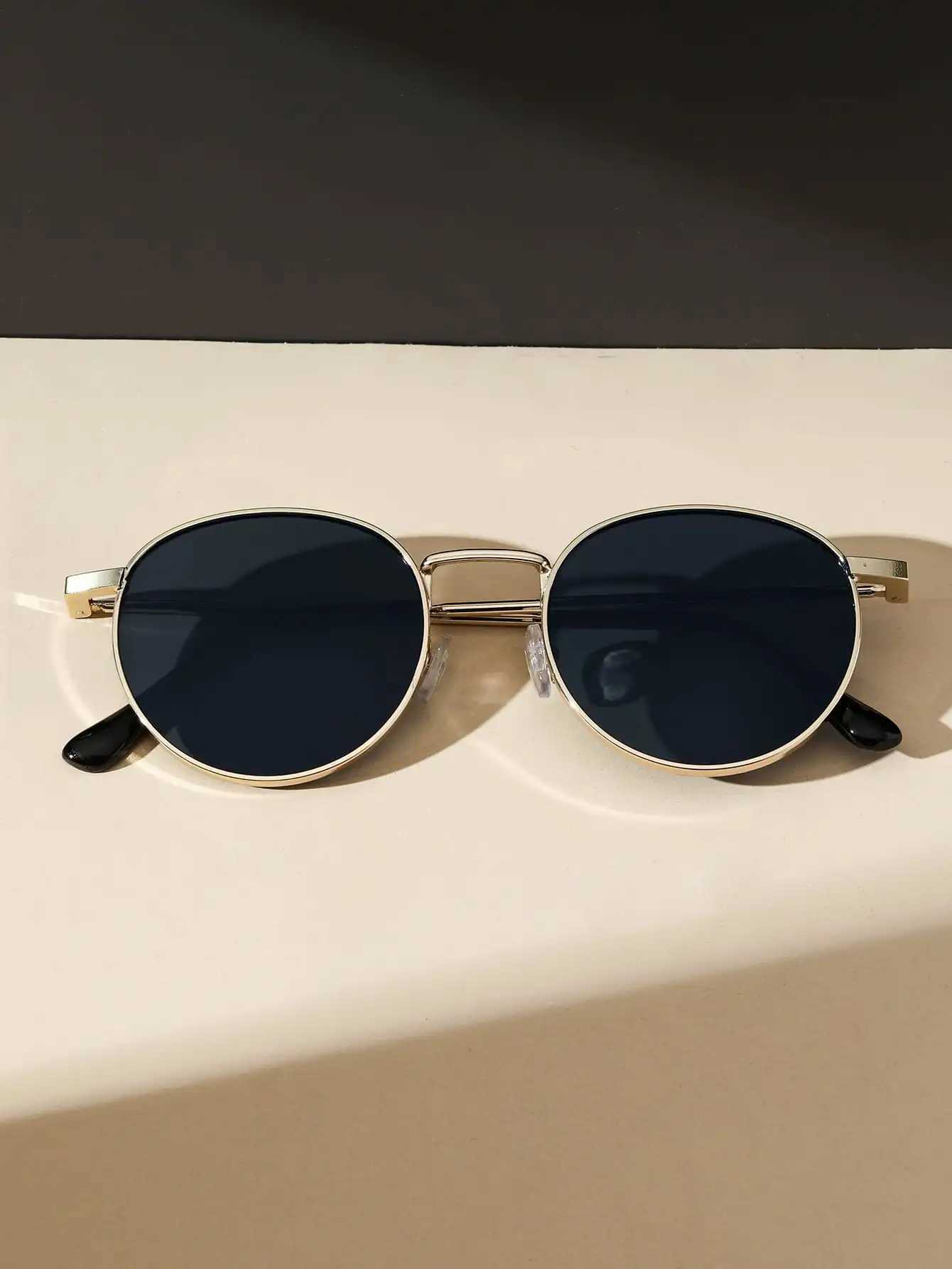 1PC Unisex Metal Round Frame Vintage Y2K Casual Sunglasses For Outdoor Daily Vacation Driving Clothing AccessoriesX240920