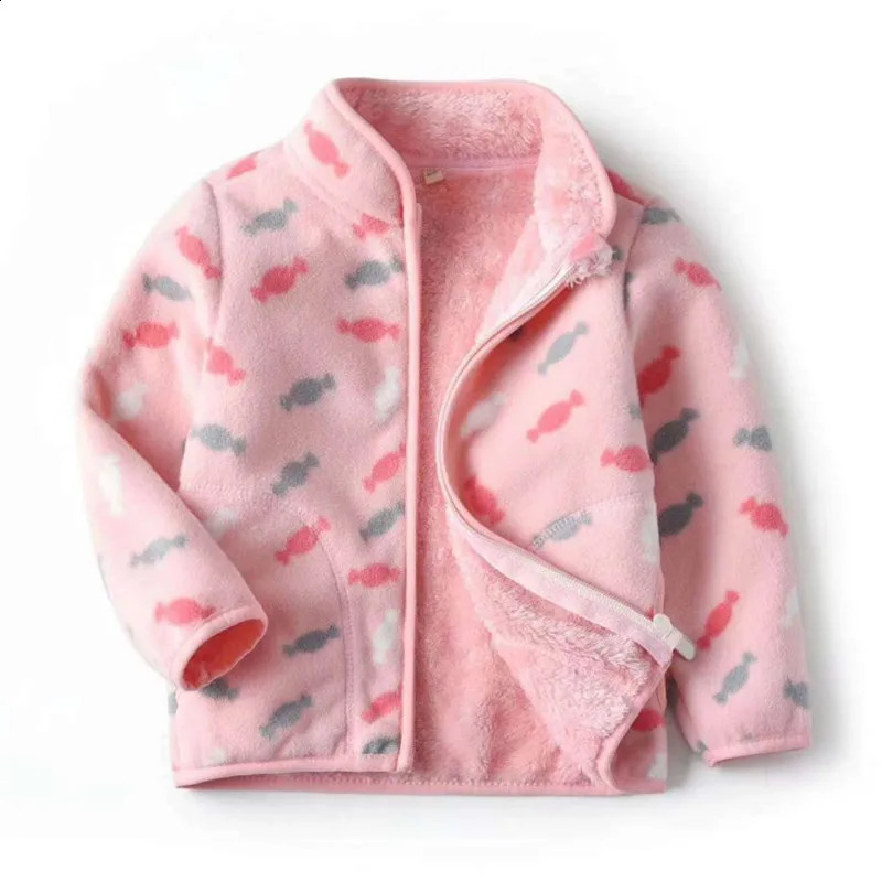 Jumping Meters Girls Outwear Fleece for Winter Autumn Baby Jacket Coats Flowers Childrens Jacket 240918