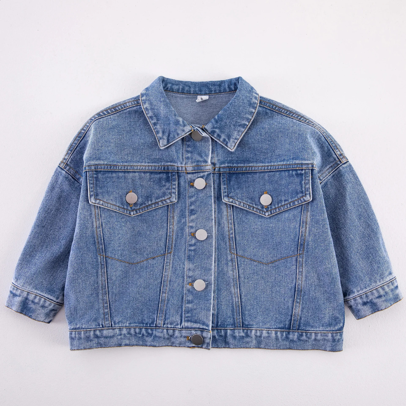 6704 Childrens Cowboy Jacket Spring/Summer Korean Girls Cowboy Jacket Casual Loose Boys Jacket Cardigan 240918