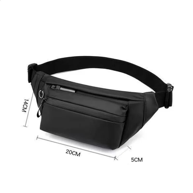 Mens solid color Fanny bag fashion trend casual outdoor chest ten font horse riding Oxford fabric wearresistant 240919