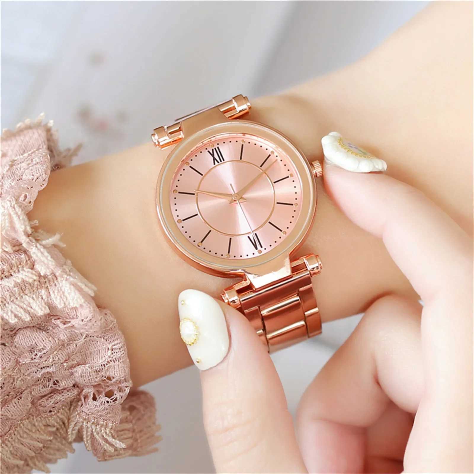 simple female watch for women Casual Ladies Stainless Steel silver Band Strap ladies quartz Watch Analog Wrist WatchX240920