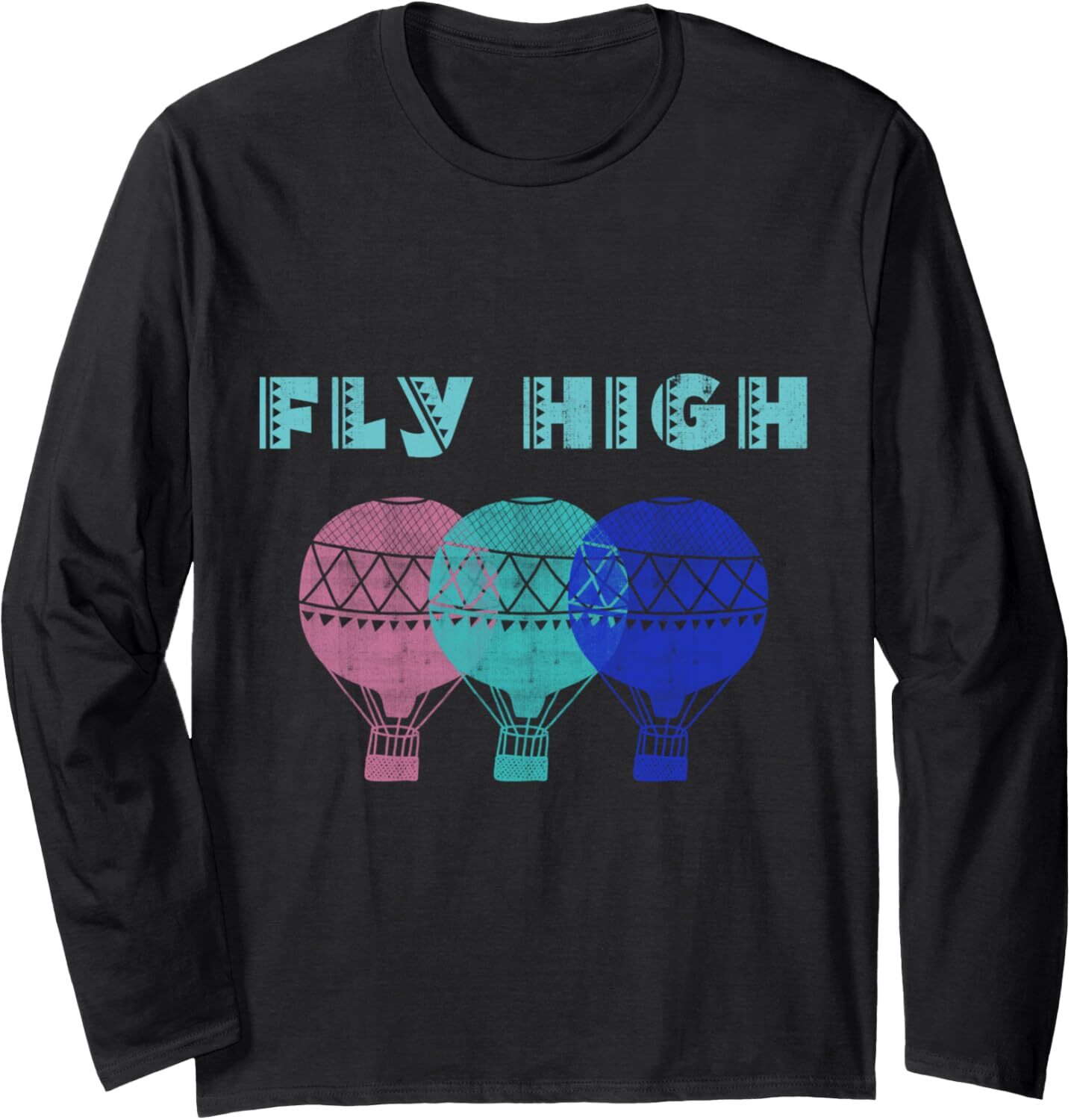 Long Sleeve Shirts for Men sweatshirt Fly High Hot Air Balloons Sky Cute Creative Gift Long Sleeve Tee Streetwear Casual tops clothes