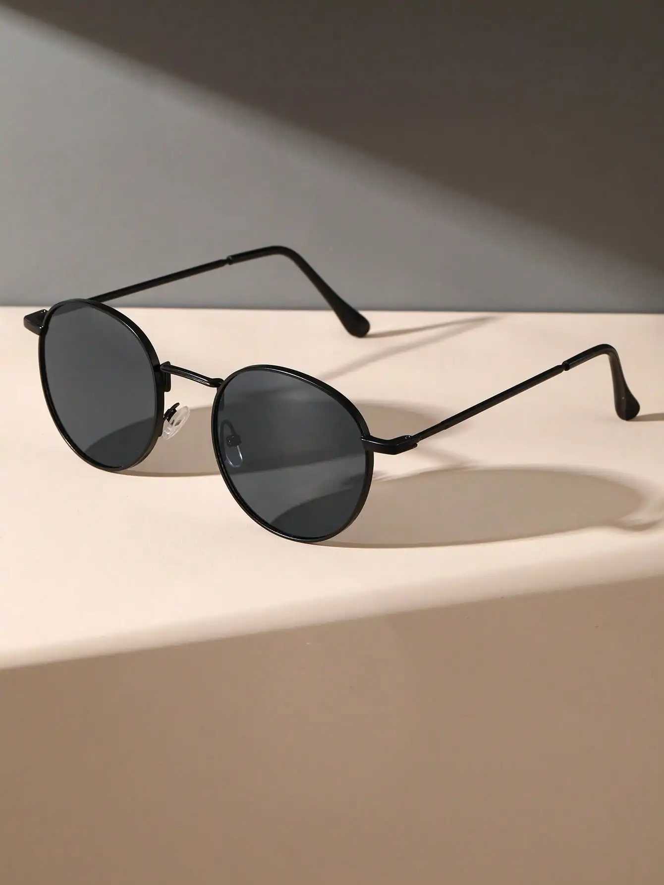 1PC Unisex Metal Round Frame Vintage Y2K Casual Sunglasses For Outdoor Daily Vacation Driving Clothing AccessoriesX240920