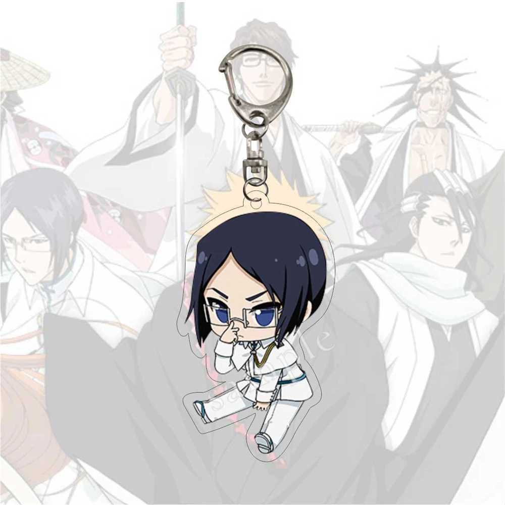 Original Anime Bleach Acrylic Keychain HD Q Edition Cartoon Characte Figurines Kurosaki Ichigo Ishida Uryuu Kuchiki Gift For FanX240919