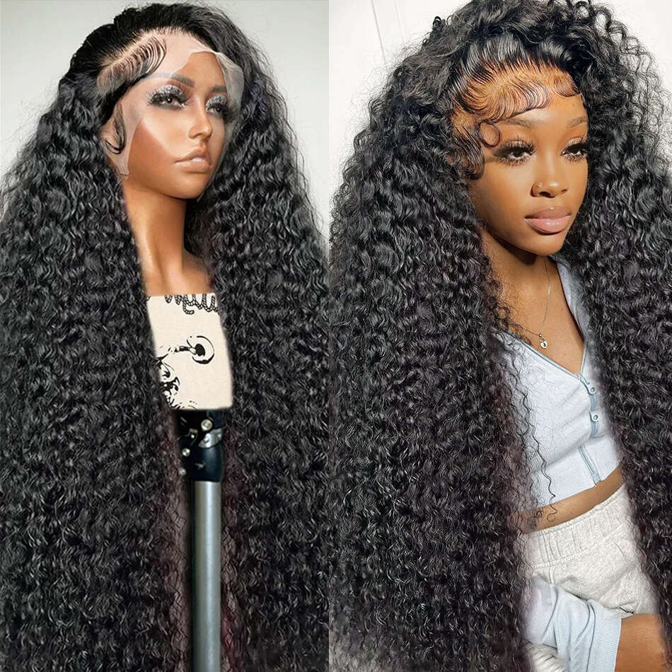250 Density 13x4 13x6 HD Loose Deep Wave 30 40 inch Water Curly 360 Lace Front Human Hair Wigs For Women