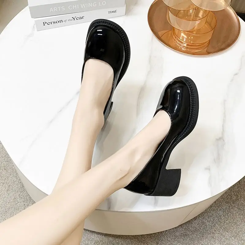 Women's Shoes Versatile Mary Jane Flats Rubber Upper Summer Footwear For Women Wide Toe