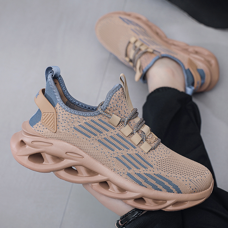 48 49 50 Extra size mesh breathable flying woven Sports casual twist sole lightweight running shoes for men
