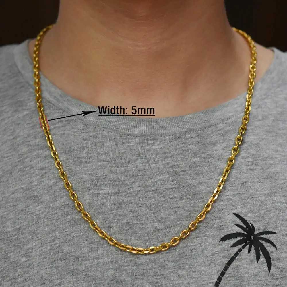 Fashion Women Men Stainless Steel Rolo Link O Chain Necklace for DIY Charm Pendant Choker Jewelry Accessories ChristmasX240919